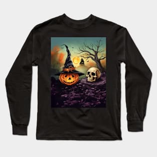 Halloween Scene Long Sleeve T-Shirt